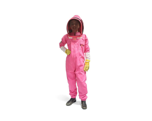 Child Full Body Cotton Beesuit - Pink or White