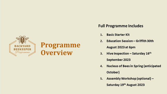 Backyard Beekeeping Starter Programme - 2024
