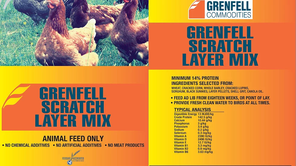 Grenfell Scratch Layer Mix 20kg Griffith Feed and Grain