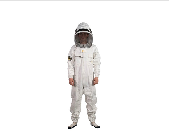 Full Body Cotton Bee Suit - Adult White