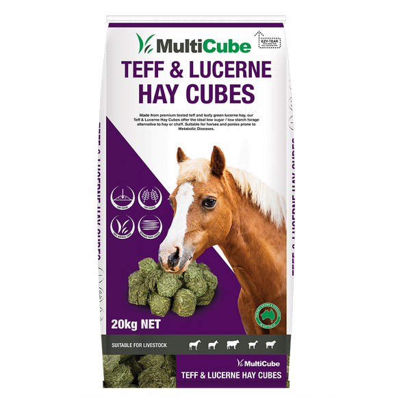Multicube Teff & Lucerne Hay Cubes - 20kg