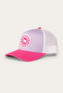 Ringers western Kids Signature Bull Cap - Lilac/ Candy