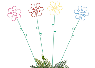 Alfresco gardenware- Coloured wire flower Sticks