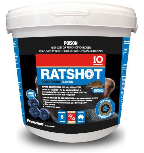 Ratshot Blue 10kg - Mouse Bait Wax Blocks