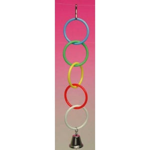 Hanging Olympic Rings W/Bell - Bird Toy