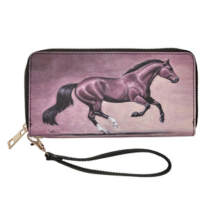 Wallet -  "Lila" Bay Horse Print