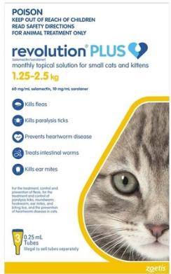 Revolution Plus Kitten 3Pk 1.25 - 2.5Kg