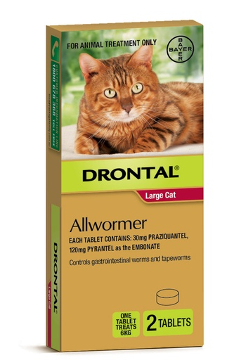 Drontal All Wormer - Cat up to 6kg - 2pk