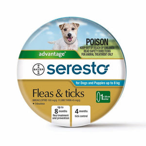 Seresto Flea and Tick Collar For Dogs - Up to 8kg